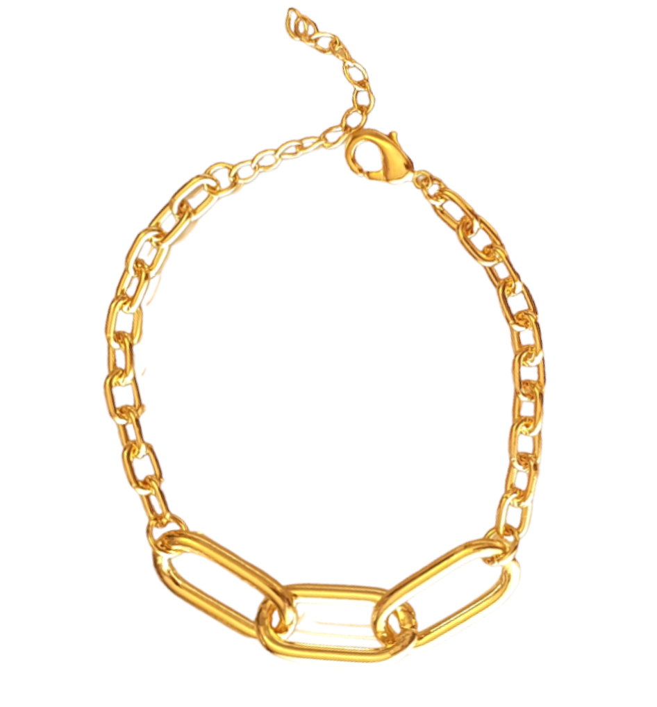 Pulseira corrente elos trio