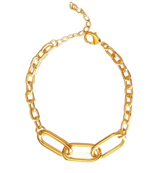 Pulseira corrente elos trio