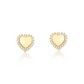 Brinco mini corações cravejados em cristal com banho em ouro 18K. Um verdadeiro encanto!  Semijoia perfeita para quem ama delicadeza e não abre mão da elegância para compor os acessórios e looks. Excelente escolha para quem busca uma peça única e versátil. 