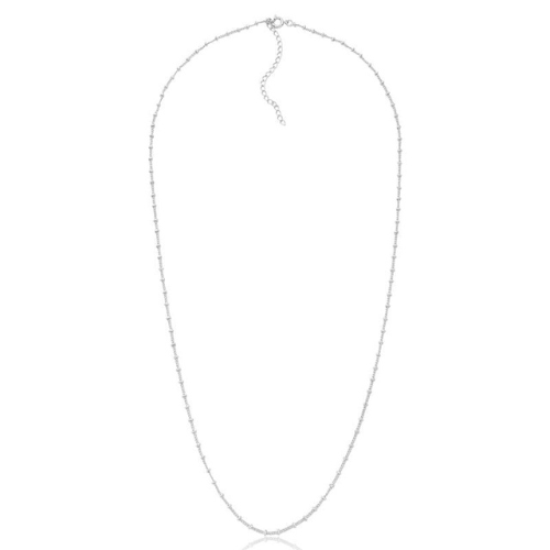 Colar micro esferas lisas em ródio branco. Um verdadeiro encanto!  Semijoia perfeita para quem ama delicadeza e não abre mão da elegância para compor os acessórios e looks. Conta com um extensor de 7 cm em sua corrente para garantir o ajuste perfeito para qualquer ocasião. Excelente escolha para quem busca uma peça única e versátil. 